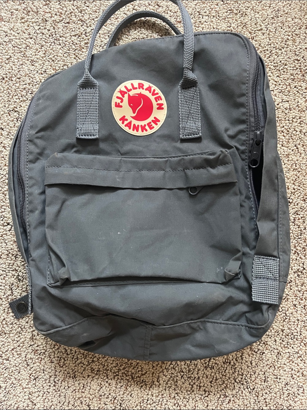 Fjallraven grey backpack